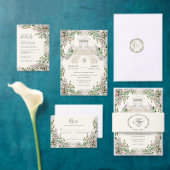 Elegant Blush Garden Wedding Dinner Menu (Personaliseer de collectie van deze zelfstandige maker.)