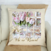 Assiettes En Carton Il est ressuscité Tulipe de Pâques Croix Chrétien