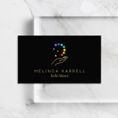 Healing Hand Logo Reiki, Massage, Wellness Grey Vierkante Visitekaartje