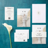 Invitation Mariage classique Monogramme Photo Cœur Script (Personnalisez la collection de ce créateur indépendant. )