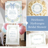 Heirloom Hydrangea Bridal Shower Invitation