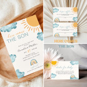 Étiquettes-cadeau Voici Le Son Baby shower Sunshine