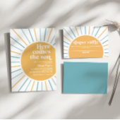 Boho Hier komt het Zoon Baby shower Etiket