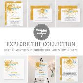 Serviette En Papier Voici le baby shower retro de son boho