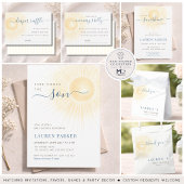 Poster Enseigne de douche de bébé Soleil Bébé Combien est