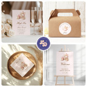 High Tea Pastel Gold Bridal Shower Kaart