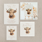 Gobelets En Papier Elegant Boho Highland Fête des mariées de vache