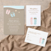 Zijn en haar Teenslippers Beach bruiloft Servetten (Personaliseer de collectie van deze zelfstandige maker.)