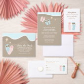 Zijn en haar Teenslippers Beach bruiloft Servetten (Personaliseer de collectie van deze zelfstandige maker.)