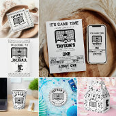 Invitation Billet Hockey première année en bas 1er anniversai