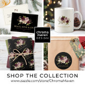 Cartes Pour Fêtes Annuelles Peace Love and Joy Winter Bouquet