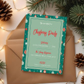 Invitation Festif Baubles & Snowflakes Fête de Noël Invit