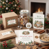 Étiquette d'adresse de retour de cuisson de Noël a