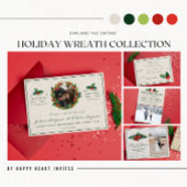 Carte de Noël Holly Feuilles & Berries
