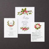 Faire-part de mariage de Noël à l'aquarelle Fleur (Personnalisez la collection de ce créateur indépendant.)