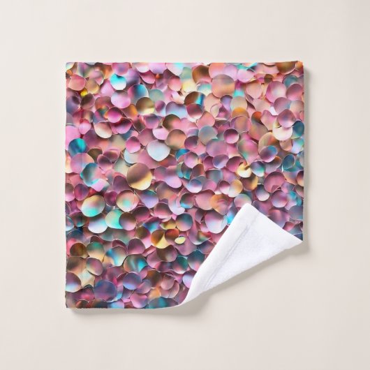 Collection Holographique Opal Parties scintillant  (Gant de toilette)