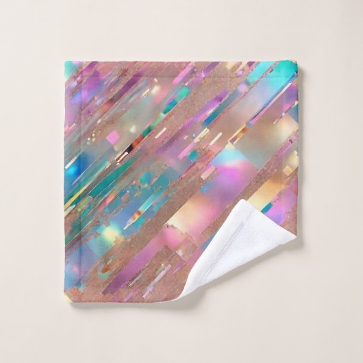 Collection Holographique Opal Parties scintillant  (Gant de toilette)