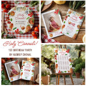 Invitation Funny Holy Cannoli little meatball 2nd birthday