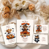 Invitation Baby shower d'Halloween de la Petite Vache Sainte