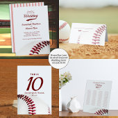 Carte De Placement Mariage sur le thème de baseball DIY