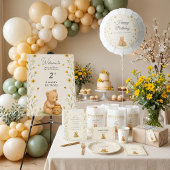 Invitation Anniversaire Bébé Fleur d'Ours Chéri