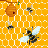 Mug Pot à miel Abeille à miel Nid d'abeille Apiary