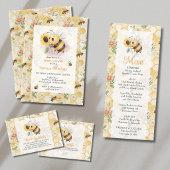 Invitation Sweet as can Bee Honeycomb Bee Custom Baby Shower