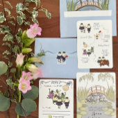 Sticker Heure Heureuse Illustrée Mariage Grenouilles
