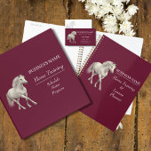 Carte De Visite Burgundy Custom Horse Trainer