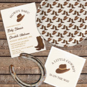 Invitation Salut Bébé ! Shower de bébé western Cowboy