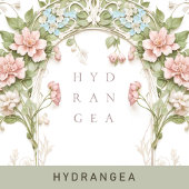 Elegante Hydrangea Art Nouveau bruiloft Kaart