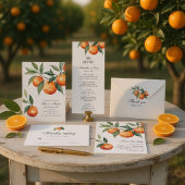 Poster Citrus Wedding Mediterranean Orange