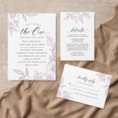 Invitation Simple Floral J'Ai Trouvé Celui | Mariage Lilac (Personnalisez la collection de ce créateur indépendant. )