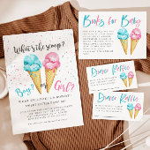 Ice Cream Gender onthulling Party Baby Bingo Game