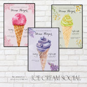 Sticker Rond Crème de glace Social Pistache Multi-Utilisation S