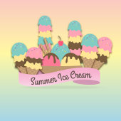 Cream douce Sundae Carte de remerciements social