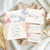 Invitation Crème glacée Qu'est-ce que le Scoop Pastel Révélat