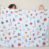 Serviette En Papier Décor de fête de Noël bleu pastel