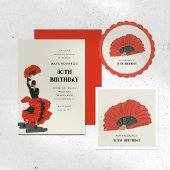 Serviette En Papier 50ème Flamenco Fan Anniversaire