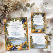 Invitations En Acrylique Mariage méditerranéen illustré