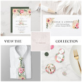 Invitation Carte Postale Mariage Floral d'été indien RSVP avec repas