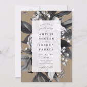 Bandeau De Faire-part Ampersand minimaliste Mariage blanc