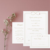 Invitation Mariage Monogramme de l'Amour Infini Double Joie