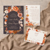 Invitation Bouquet floral crème Abondance Mariage blanc (Personnalisez la collection de ce créateur indépendant. )