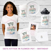 T-Shirt Cute Kitten | Joyeuse fille d'anniversaire blanc