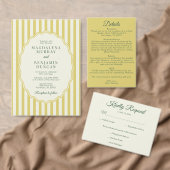 Cartons Réponse Bold Citrus Yellow Green Elegant Chic Wedding (Personnalisez la collection de ce créateur indépendant. )