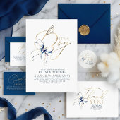 Carte D'accompagnement Navy Blue Books For Baby Request
