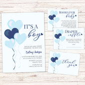 Rafraîchisseur Pour Canette Blue Heart Valentines C'est un Baby shower garçon