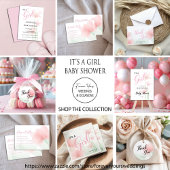 Serviette En Papier It's a Girl Soft Blush Pink Flowers 