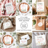 Carte D'accompagnement Baby shower des fleurs de printemps de carafe